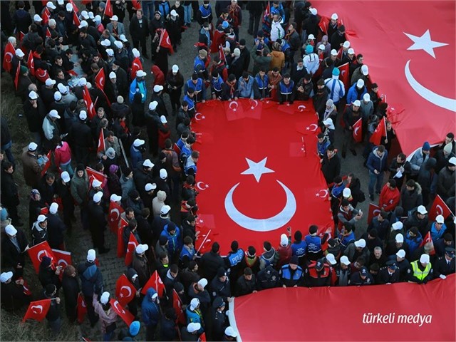 ERZURUM'DA ECDADA SAYGI YÜRÜYÜŞÜ