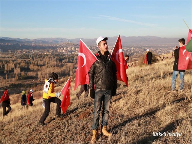 ERZURUM'DA ECDADA SAYGI YÜRÜYÜŞÜ