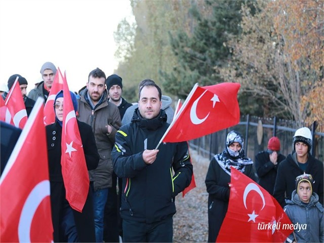 ERZURUM'DA ECDADA SAYGI YÜRÜYÜŞÜ