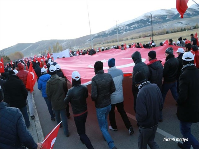 ERZURUM'DA ECDADA SAYGI YÜRÜYÜŞÜ