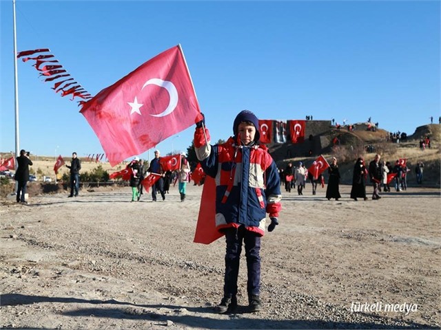 ERZURUM'DA ECDADA SAYGI YÜRÜYÜŞÜ