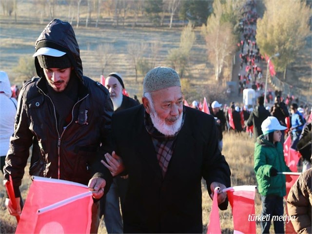 ERZURUM'DA ECDADA SAYGI YÜRÜYÜŞÜ