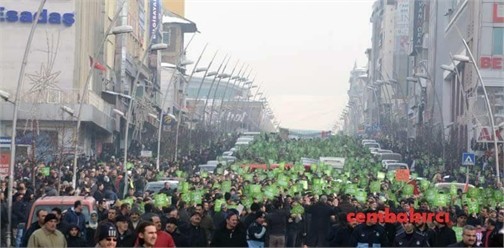 ERZURUM'DA ZULME LANET, PEYGAMBERE SAYGI YÜRÜYÜŞÜ