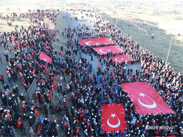 ERZURUM'DA ECDADA SAYGI YÜRÜYÜŞÜ