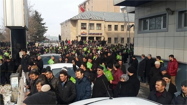 ERZURUM'DA ZULME LANET, PEYGAMBERE SAYGI YÜRÜYÜŞÜ