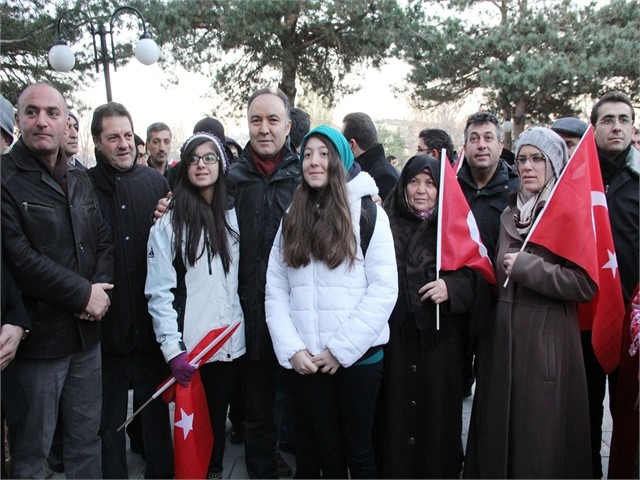 ERZURUM'DA ECDADA SAYGI YÜRÜYÜŞÜ