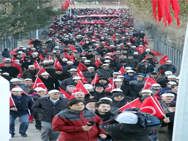 ERZURUM'DA ECDADA SAYGI YÜRÜYÜŞÜ