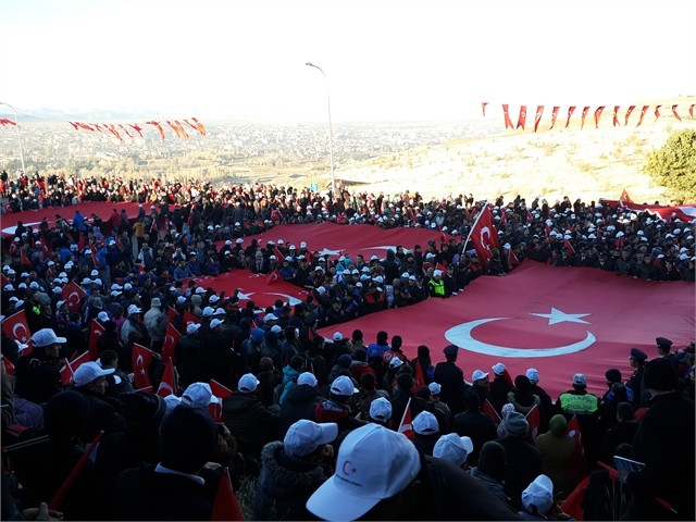 ERZURUM'DA ECDADA SAYGI YÜRÜYÜŞÜ