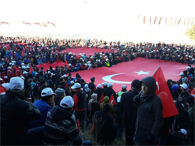 ERZURUM'DA ECDADA SAYGI YÜRÜYÜŞÜ