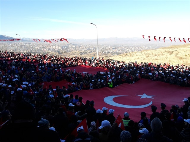 ERZURUM'DA ECDADA SAYGI YÜRÜYÜŞÜ