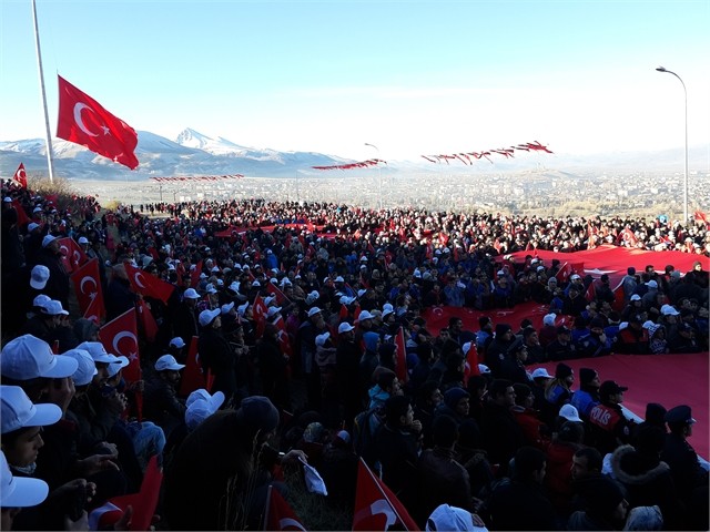 ERZURUM'DA ECDADA SAYGI YÜRÜYÜŞÜ