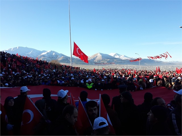 ERZURUM'DA ECDADA SAYGI YÜRÜYÜŞÜ