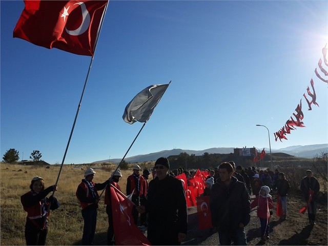 ERZURUM'DA ECDADA SAYGI YÜRÜYÜŞÜ