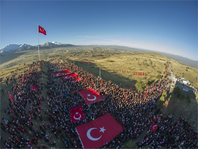 ERZURUM'DA ECDADA SAYGI YÜRÜYÜŞÜ