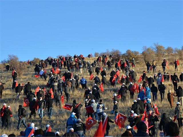 ERZURUM'DA ECDADA SAYGI YÜRÜYÜŞÜ