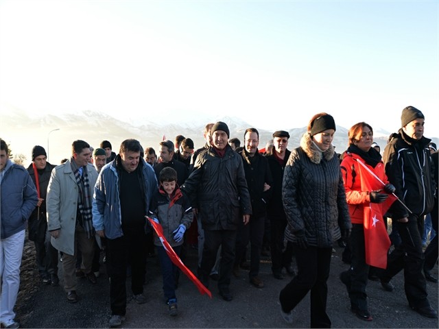 ERZURUM'DA ECDADA SAYGI YÜRÜYÜŞÜ