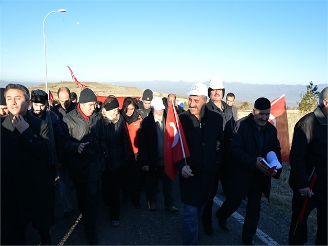 ERZURUM'DA ECDADA SAYGI YÜRÜYÜŞÜ