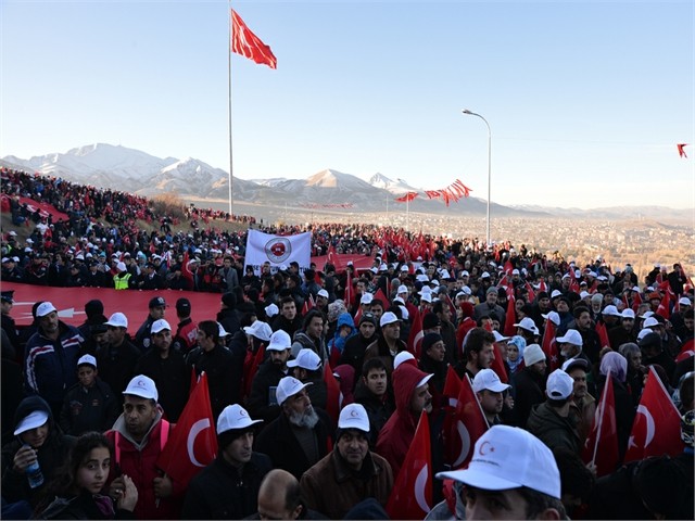 ERZURUM'DA ECDADA SAYGI YÜRÜYÜŞÜ