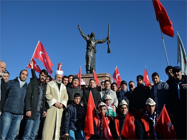 ERZURUM'DA ECDADA SAYGI YÜRÜYÜŞÜ