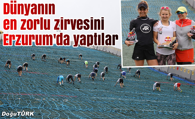 296 sporcu, 400 metre tırmandı