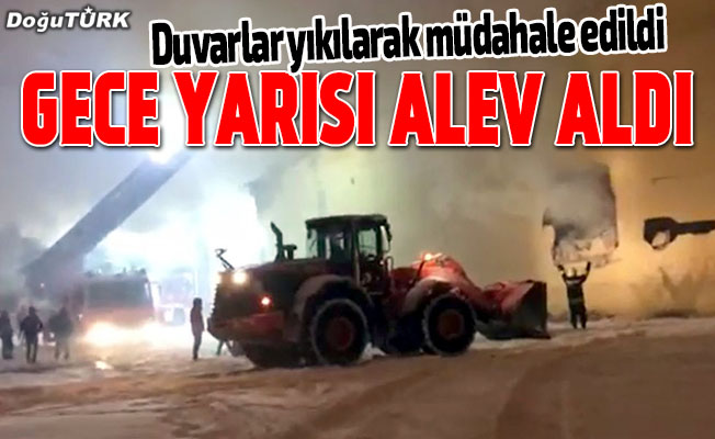 Erzurum'da depo yangını