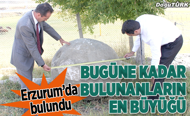 Erzurum'da tarihi mancınık gülleleri bulundu