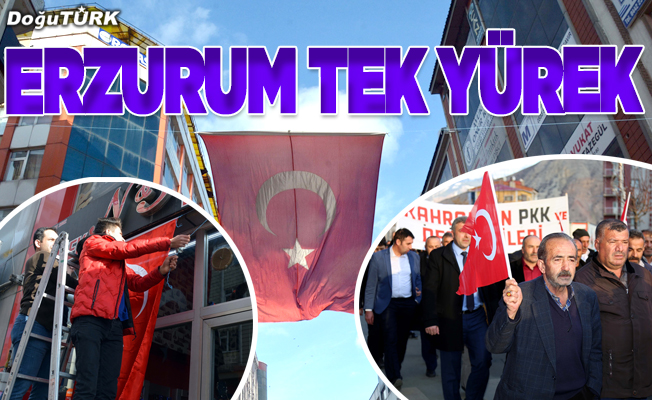 Erzurum Mehmetçik için tek yürek oldu