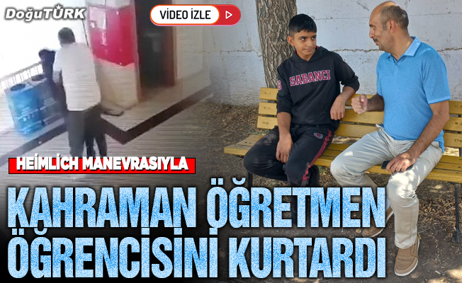 Erzurum’da kahraman öğretmen öğrencisini kurtardı