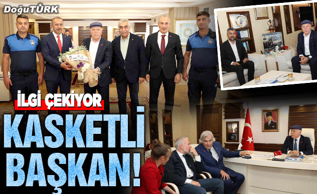 Kasketli başkan!