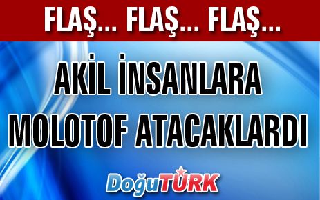 AKİL İNSANLARA MOLOTOF KOKTEYLİ ATACAKLARDI