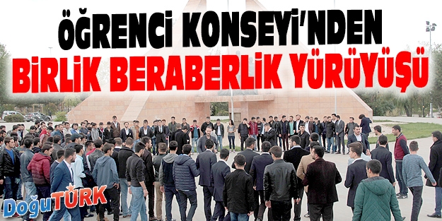 ATATÜRK ÜNİVERSİTESİ ÖĞRENCİ KONSEYİNDEN BİRLİK VE BERABELİK YÜRÜYÜŞÜ