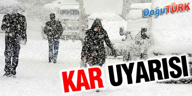 ERZURUM’DA METEOROLOJİK UYARI