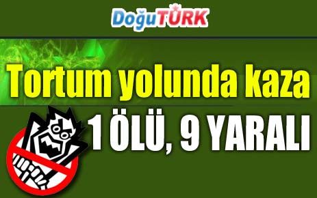 ERZURUM’DA TRAFİK KAZASI: 1 ÖLÜ, 9 YARALI