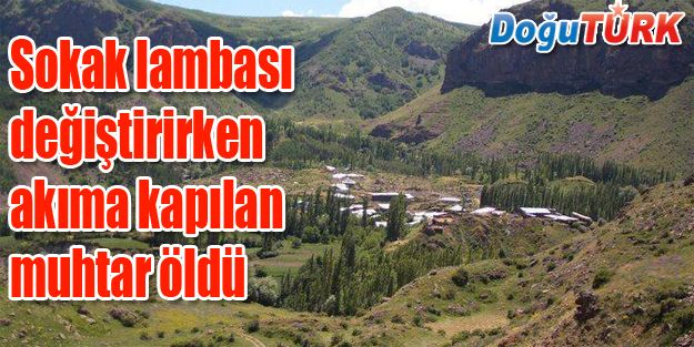 SOKAK LAMBASINI DEĞİŞTİRİRKEN AKIMA KAPILAN MUHTAR ÖLDÜ