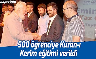 500 öğrenciye Kuran-ı Kerim eğitimi verildi