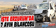 ERZURUM’DA 7 AYDA 878 TRAFİK KAZASI MEYDANA GELDİ